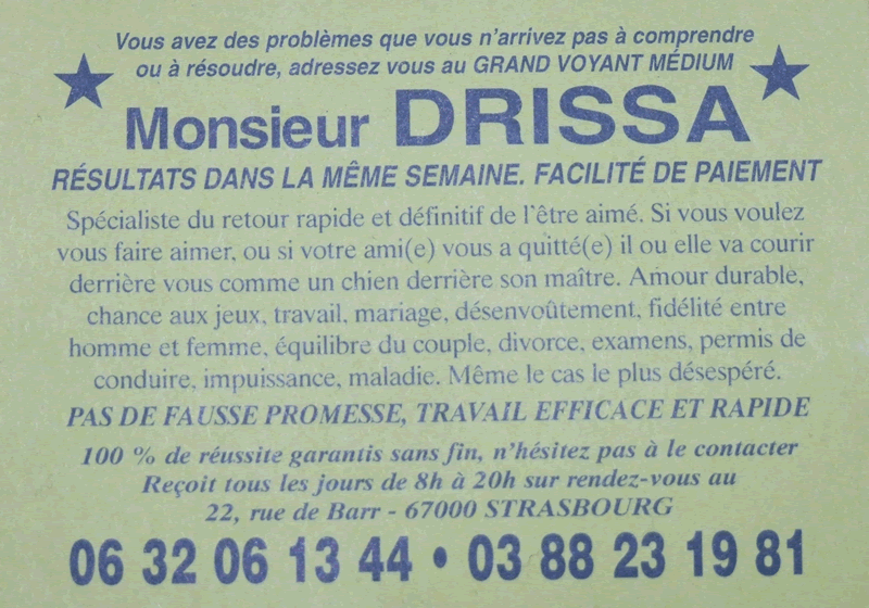 Monsieur DRISSA, Strasbourg