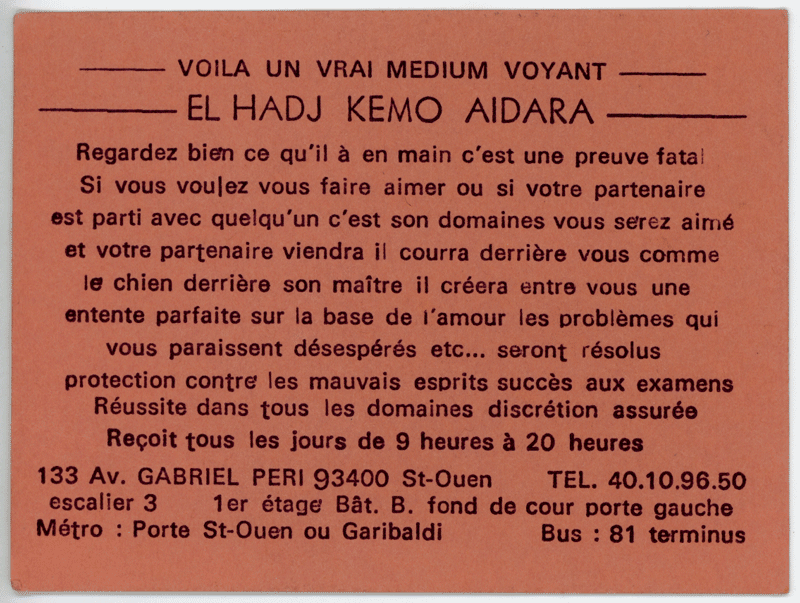  EL HADJ KEMO AIDARA, Seine St Denis