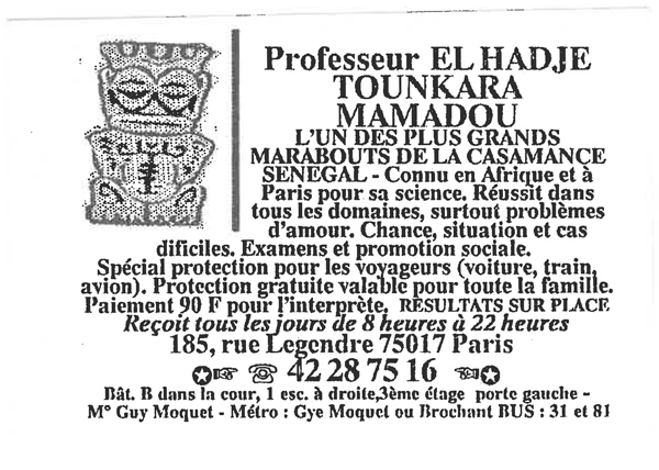 Cliquez pour voir la fiche dtaille de EL HADJE TOUNKARA MAMADOU