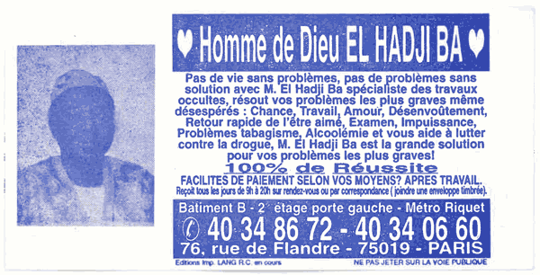 Homme de Dieu EL HADJI BA, Paris