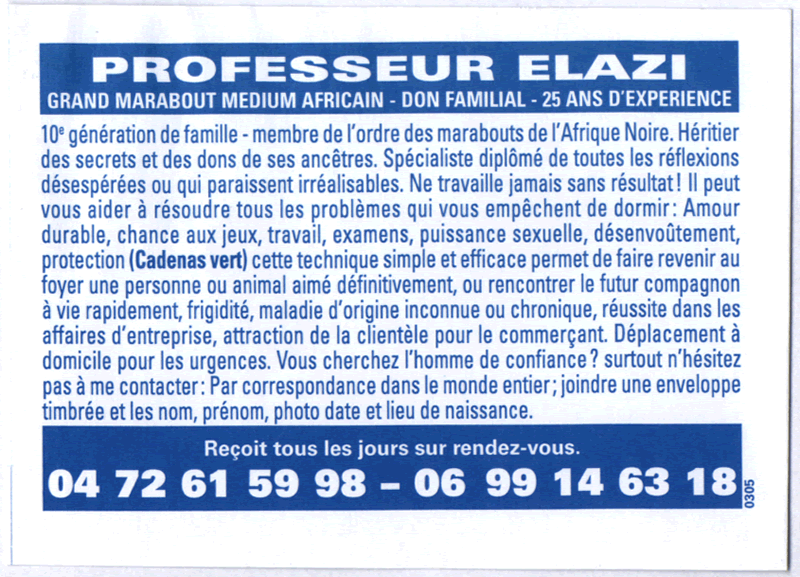 Professeur ELAZI, Lyon