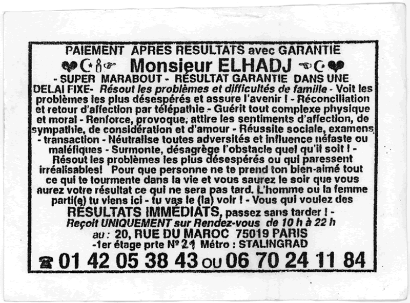 Monsieur ELHADJ, Paris