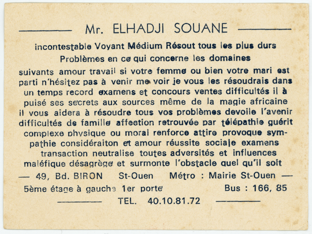Monsieur ELHADJI SOUANE, Seine St Denis