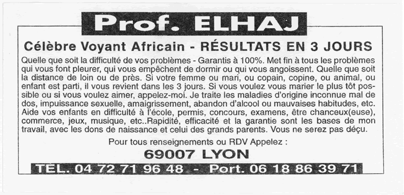 Cliquez pour voir la fiche dtaille de ELHAJ