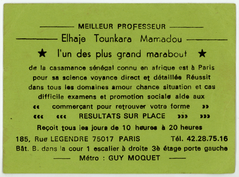 Professeur Elhaje Tounkara Mamadou, Paris
