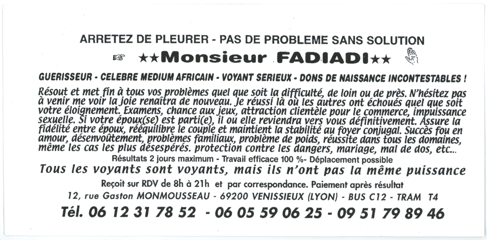 Monsieur FADIADI, Lyon