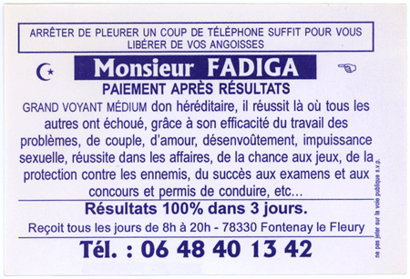 Cliquez pour voir la fiche dtaille de FADIGA