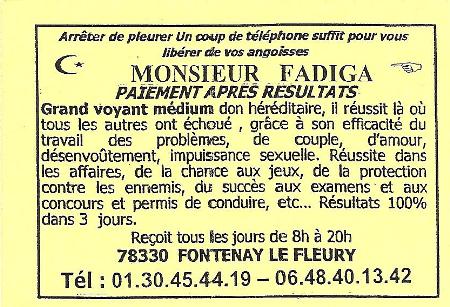 Monsieur FADIGA, Yvelines