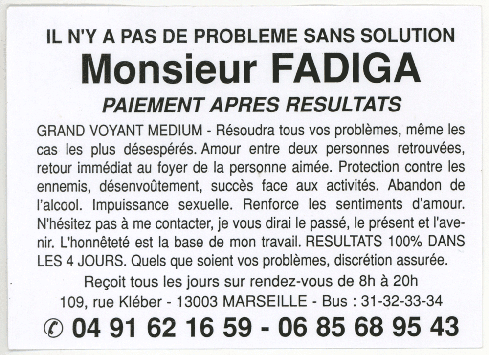Monsieur FADIGA, Marseille