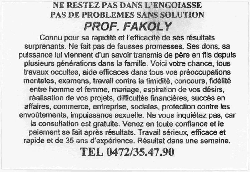 Cliquez pour voir la fiche dtaille de FAKOLY