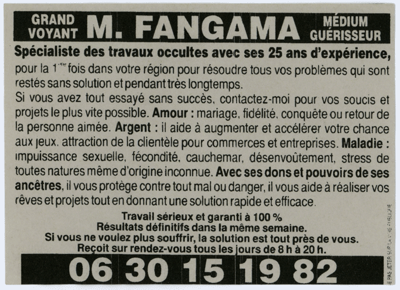 Cliquez pour voir la fiche détaillée de FANGAMA