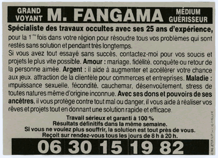 Monsieur FANGAMA, (indéterminé)