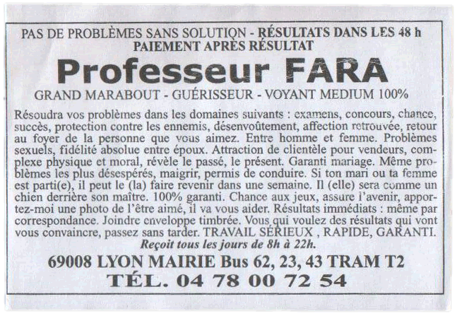 Cliquez pour voir la fiche dtaille de FARA