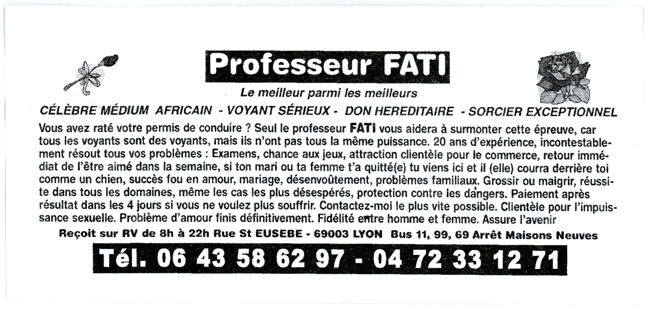 Cliquez pour voir la fiche dtaille de FATI