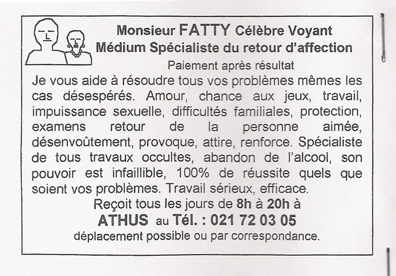 Monsieur FATTY, Belgique