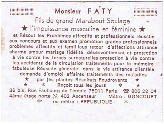 Cliquez pour voir la fiche dtaille de FATY