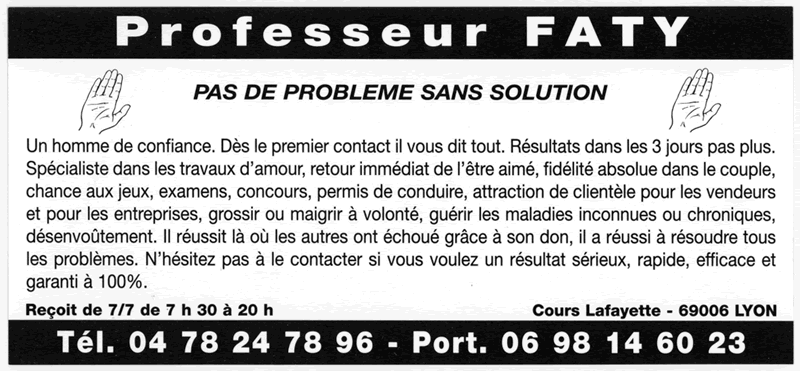 Professeur FATY, Lyon