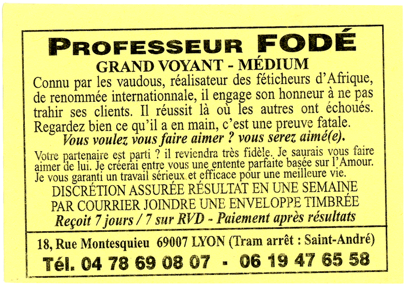 Professeur FOD, Lyon