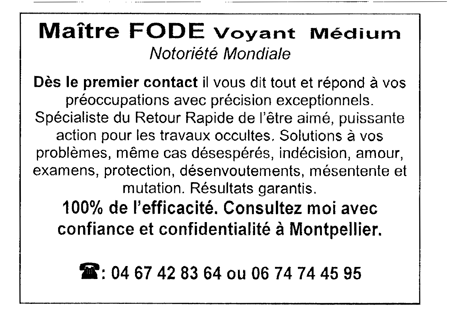 Cliquez pour voir la fiche dtaille de FODE