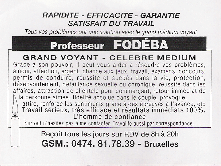 Professeur FODÉBA, Belgique