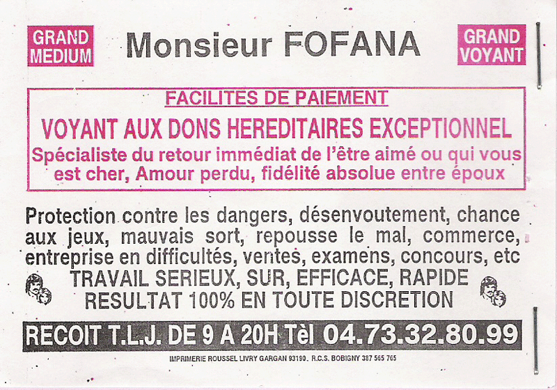 Monsieur FOFANA, Seine St Denis