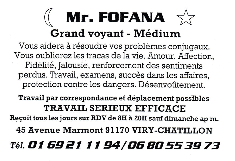Monsieur FOFANA, Essonne