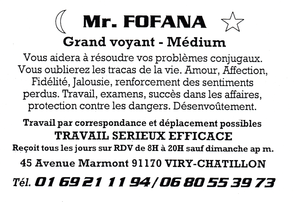 Cliquez pour voir la fiche dtaille de FOFANA