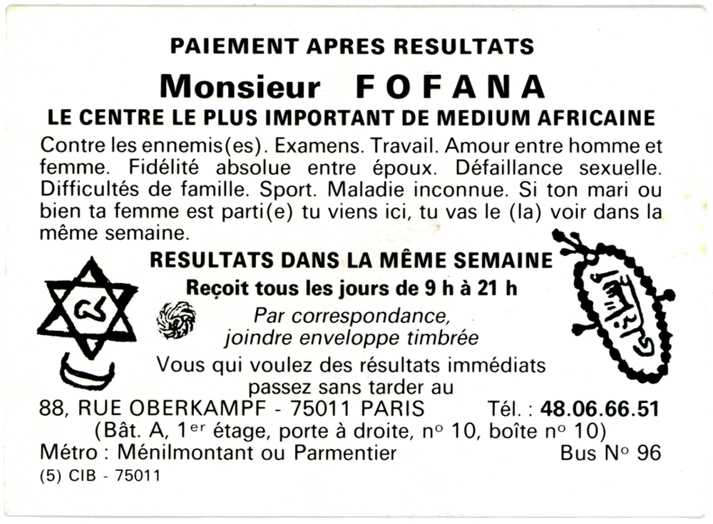 Monsieur FOFANA, Paris