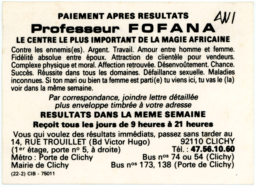 Professeur FOFANA, Hauts de Seine