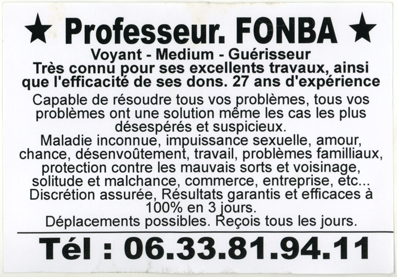 Professeur FONBA, (indtermin)