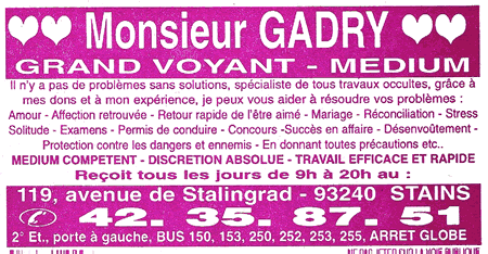 Monsieur GADRY, Seine St Denis