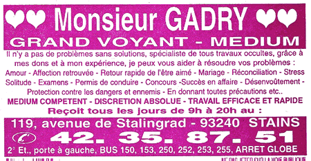 Cliquez pour voir la fiche dtaille de GADRY