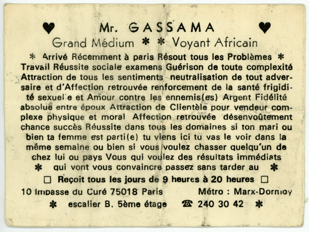 Monsieur GASSAMA, Paris