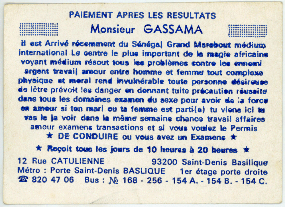 Monsieur GASSAMA, Seine St Denis
