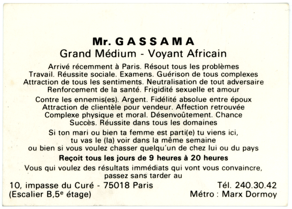 Monsieur GASSAMA, Paris
