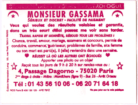 Monsieur GASSAMA, Paris