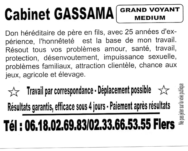 Cabinet GASSAMA, Orne