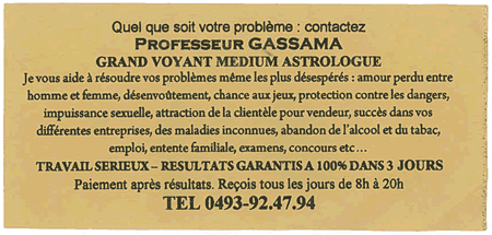 Professeur GASSAMA, Belgique