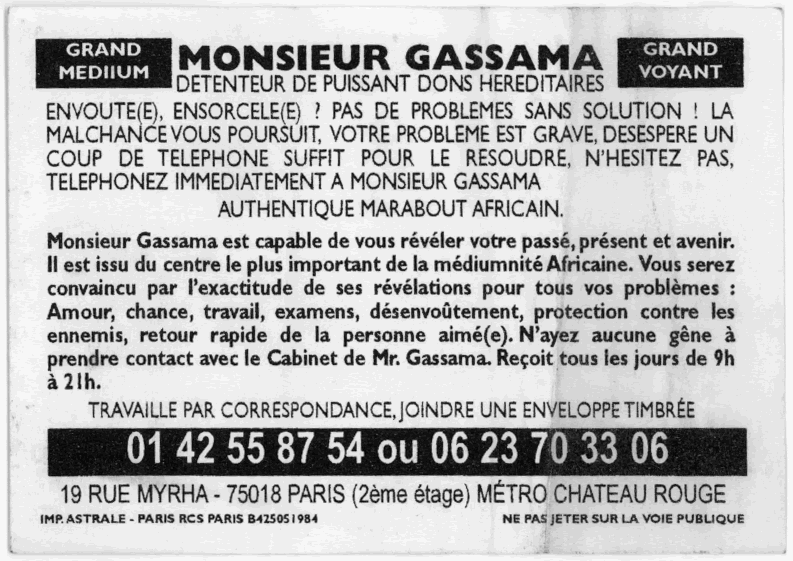 Monsieur GASSAMA, Paris