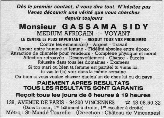 Monsieur GASSAMA SIDY, Val de Marne