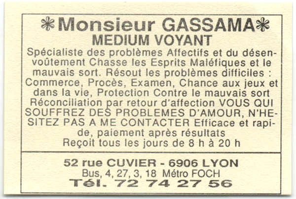 Monsieur GASSAMA, Lyon