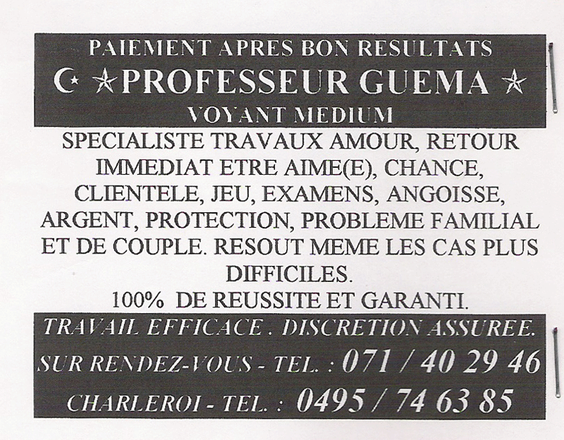 Professeur GUEMA, Belgique