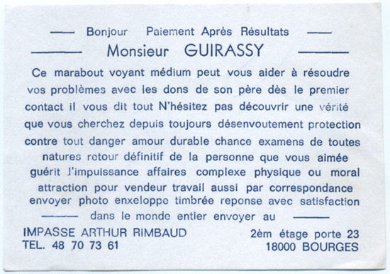 Cliquez pour voir la fiche dtaille de GUIRASSY