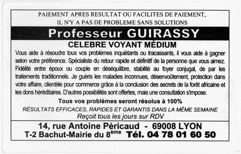 Professeur GUIRASSY, Lyon