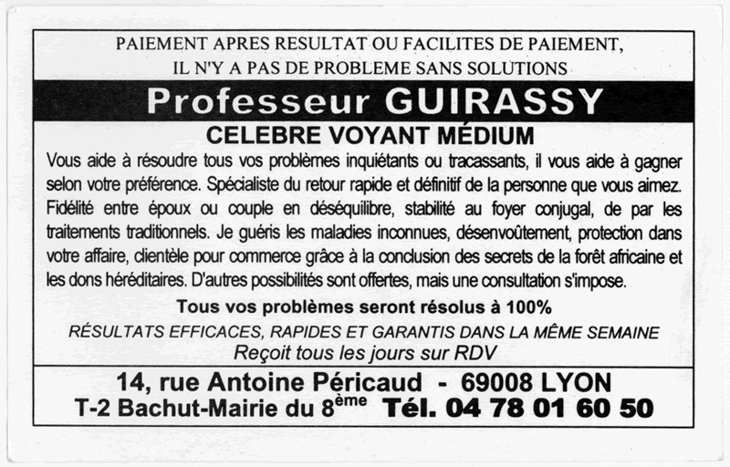 Cliquez pour voir la fiche dtaille de GUIRASSY