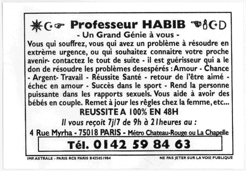 Professeur HABIB, Paris