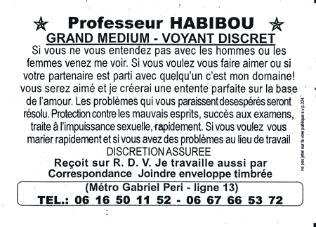 Professeur HABIBOU, Paris