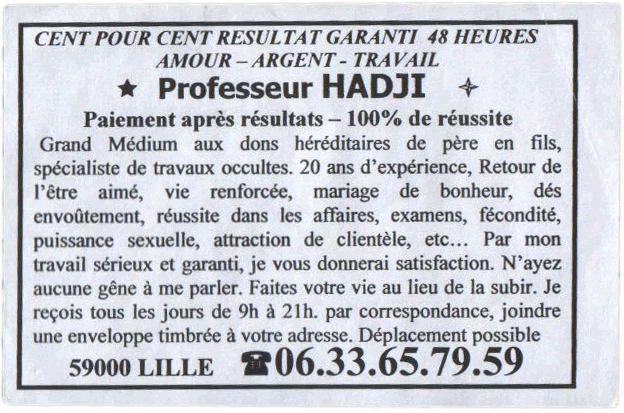 Cliquez pour voir la fiche dtaille de HADJI