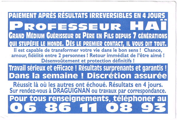 Professeur HA, Var