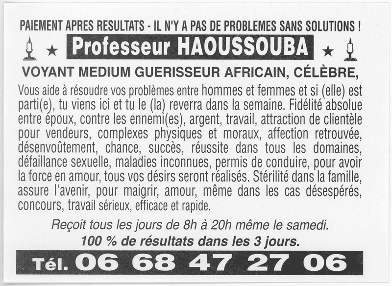 Cliquez pour voir la fiche dtaille de HAOUSSOUBA